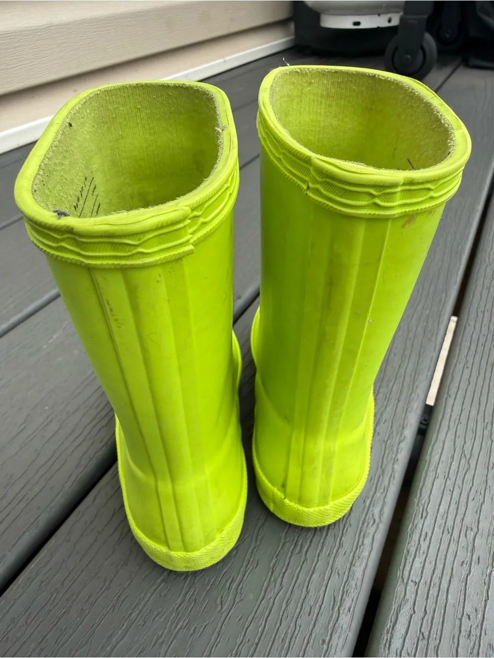 Hunter Neon Lime Kids' Rain Boots